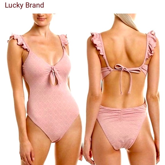 ☘️LUCKY BRAND ☘️”All the Frills” Swimsuit CUTE & UNIQUE ! — VERY RARE NOW 🩷 - Picture 11 of 15
